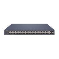 Hikvision L2, Smart Managed, 48 Gigabit PoE ports, 2 Gigabit RJ45, 2 Gigabit SFP uplink ports,  802.3af/at, PoE power budget 470W, max.