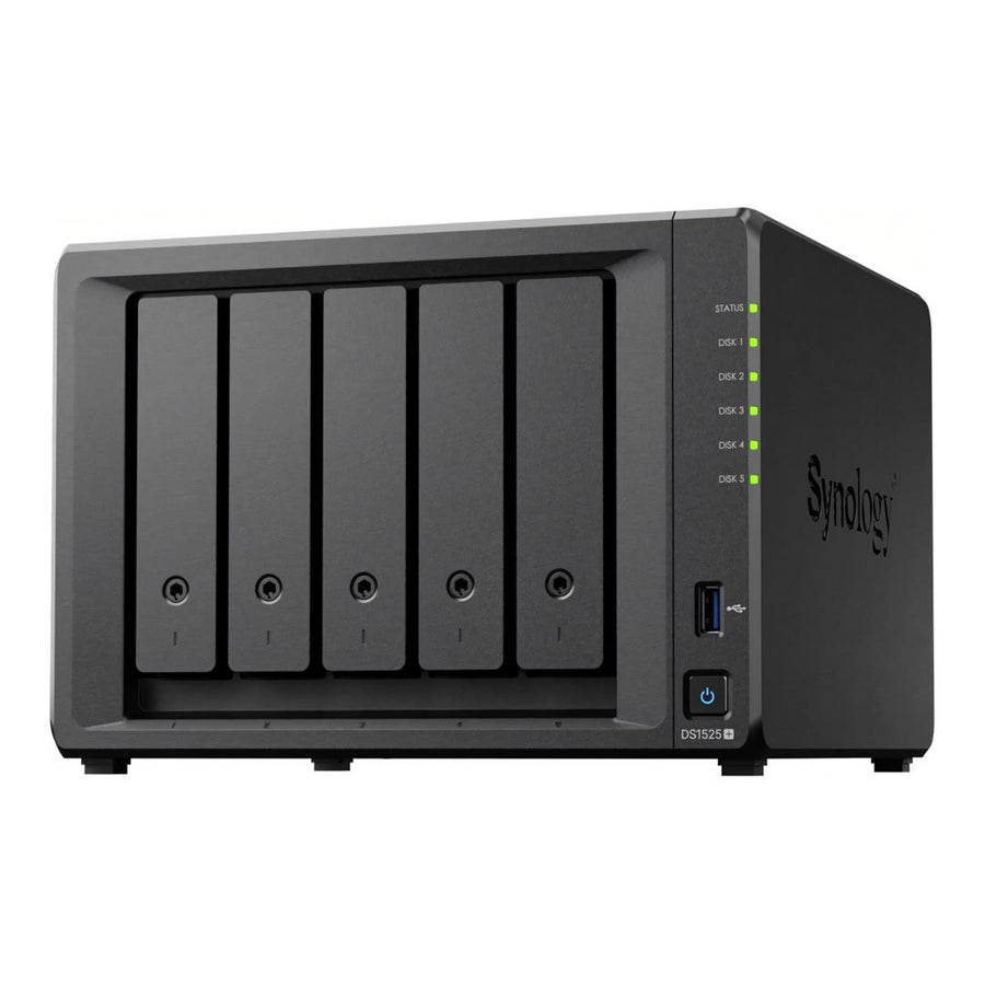 Synology DS1525neo+ 5 Bay NAS (Espandable to 15 bay) AMD Ryzen V1500B 4C CPU 4GB NON-ECC