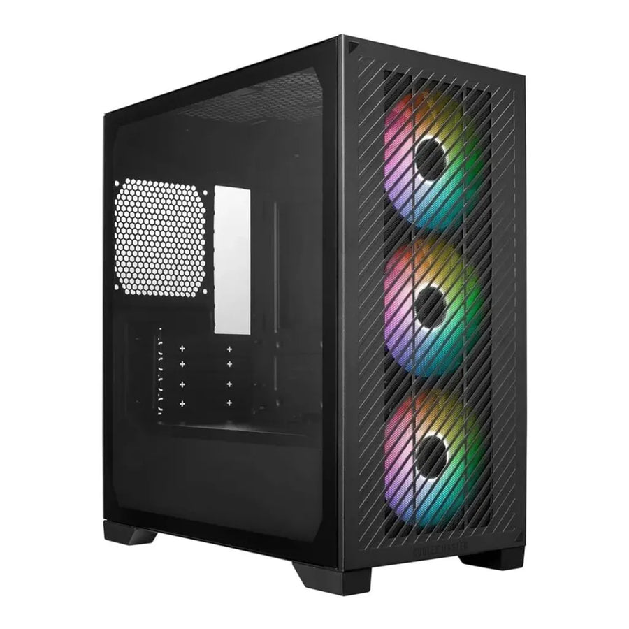 Cooler Master Elite 301 Mini Tower ATX PC Case Tempered Glass 3x 120mm Fans Black