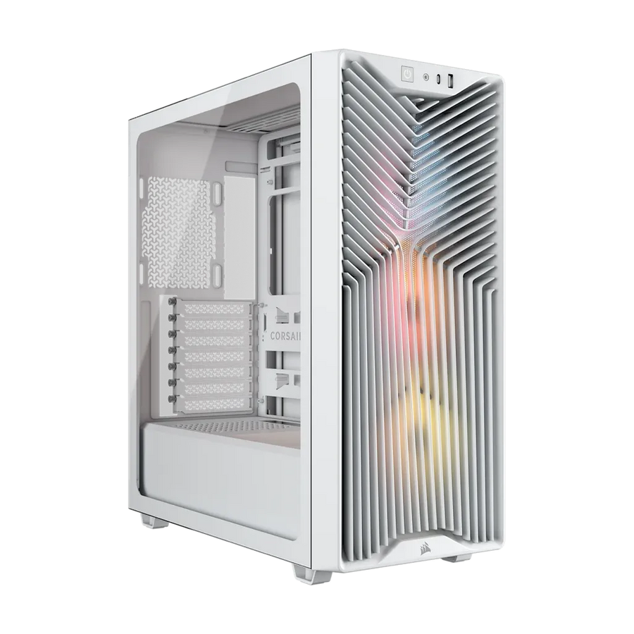 Corsair 3200D RS ARGB Mid-Tower PC Case White 3x RS120 ARGB Fans 375mm GPU Clearance 360mm Radiator