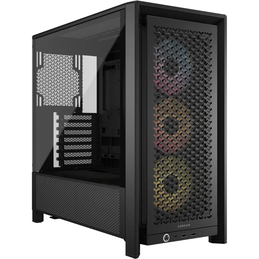 Corsair FRAME 4000D RS ARGB Midi-Tower ATX PC Case Black Tempered Glass 3x 120mm Fans