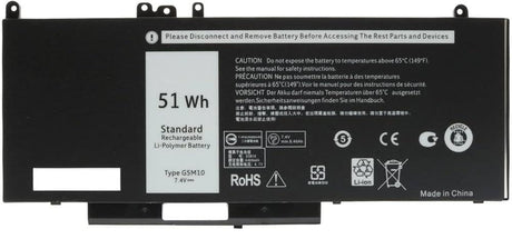 7.4V 51Wh Battery for Dell E5450