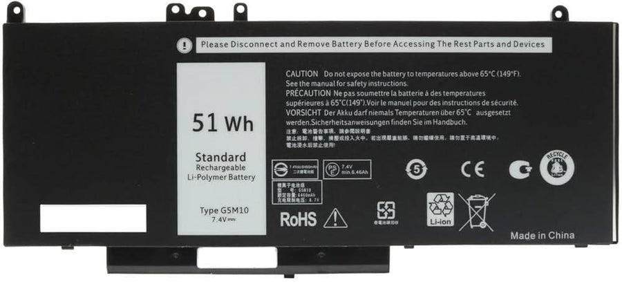 7.4V 51Wh Battery for Dell E5450