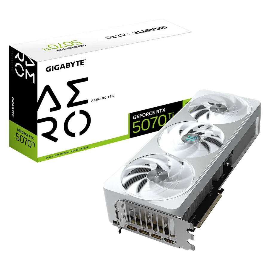 Gigabyte GeForce RTX 5070 Ti Aero OC 16GB GDDR7 PCIe 5.0 2588MHz RGB Graphics Card