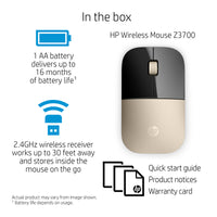 HP Z3700 Gold Wireless Mouse - Image 5