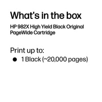HP 982X High Yield Black Original PageWide Cartridge ~20 000 pgs - Image 3