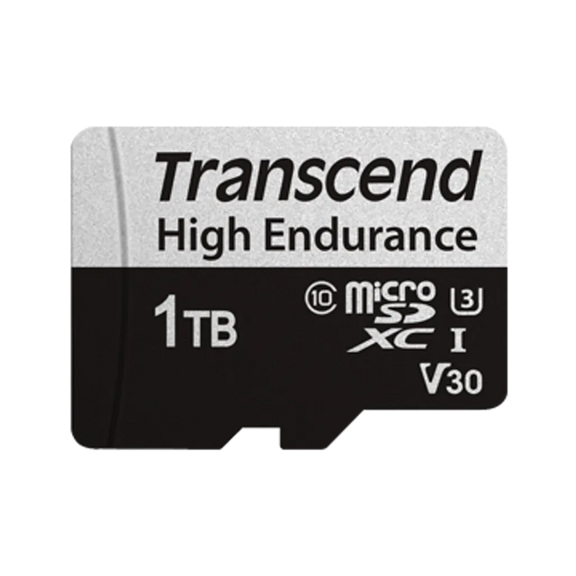 Transcend High Endurance 350V 1TB MicroSD Memory Card 100MB/s Read Dashcam Security Camera