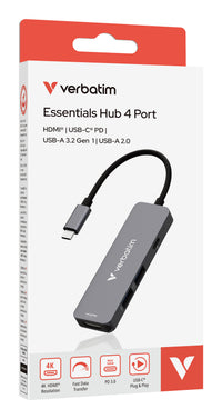 Verbatim USB-C Essentials Multiport Hub 4 Port