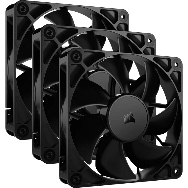 Corsair RS120 120mm PWM Case Fan Black Triple Pack