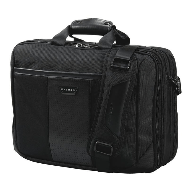 EVERKI VERSA BRIEFCASE | Fits up to 17.3 inch laptops | Files and documents compartment | Leather handles and accents