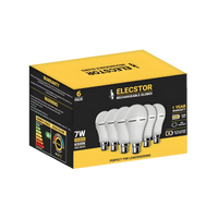 Elecstor B22 7W Rechargeable Warm White 6 Pack - angle 2