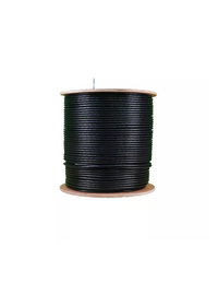 Essential CAT6 UV Outdoor Ethernet Cable 500m Black Solid Copper SF/TP Roll