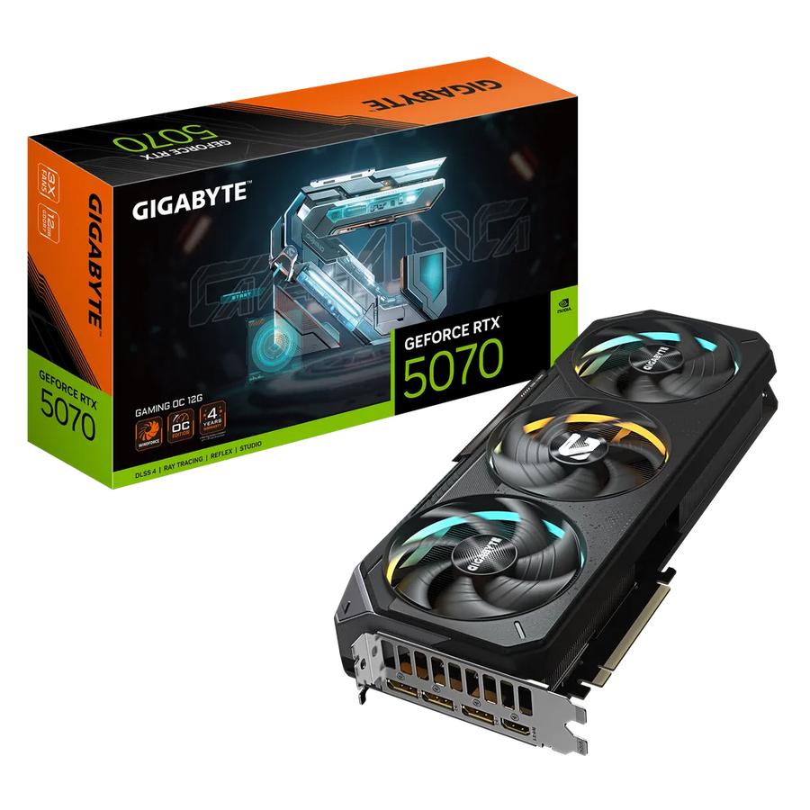 Gigabyte GeForce RTX 5070 GAMING OC 12GB GDDR7 192-bit PCIe 5.0 2625MHz RGB Graphics Card