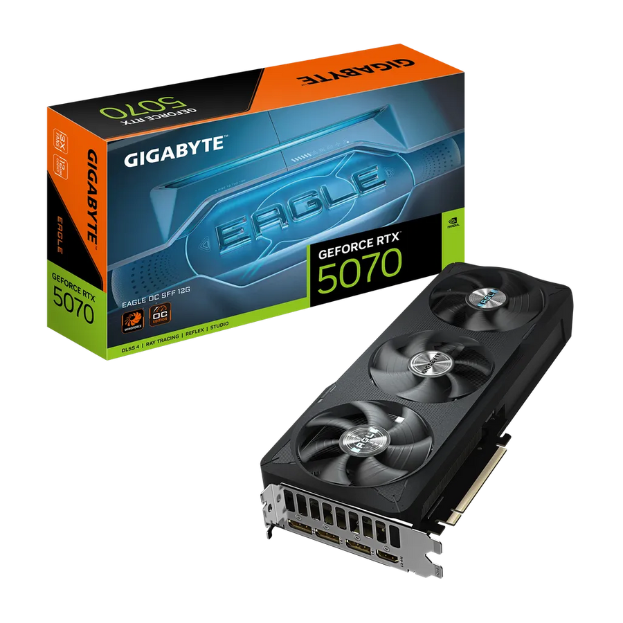 Gigabyte GeForce RTX 5070 Eagle OC SFF 12GB GDDR7 PCIe 5.0 2587MHz Graphics Card