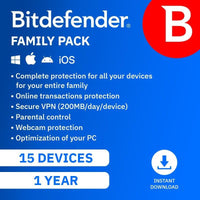 Bitdefender Family Pack 15 Device 1-Year Subscription Download - Image 2