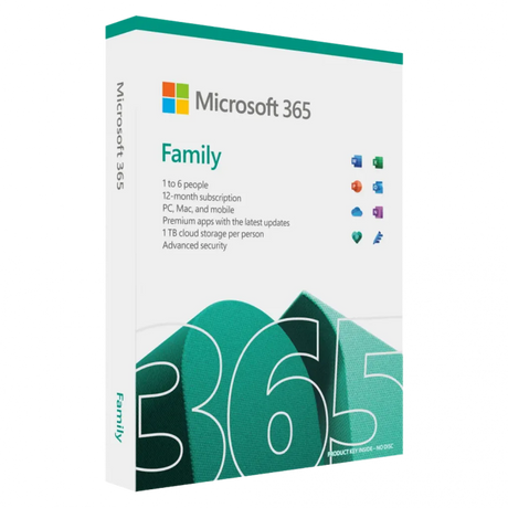 Microsoft 365 Family 1-Year Subscription for up to 6 Users Medialess Africa