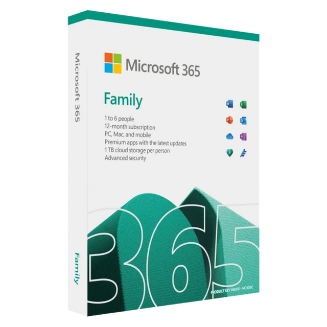 Microsoft 365 Family 1-Year Subscription for up to 6 Users Medialess Africa