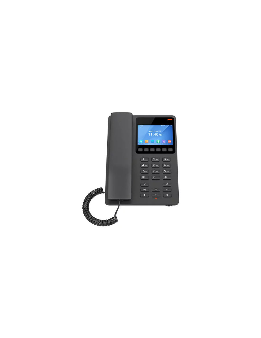 Grandstream 2 Line 3.5'' Color LCD WiFi 6 Hotel Phone Black | GHP631W