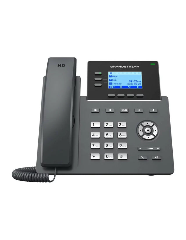Grandstream 3-Line Gigabit Carrier Desk Phone PoE support | GRP2603P