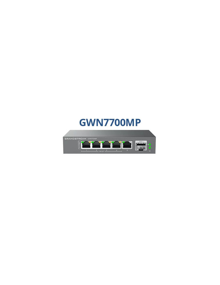 Grandstream Enterprise 5-Port Unmanaged 2.5GbE PoE Switch | GWN7700MP