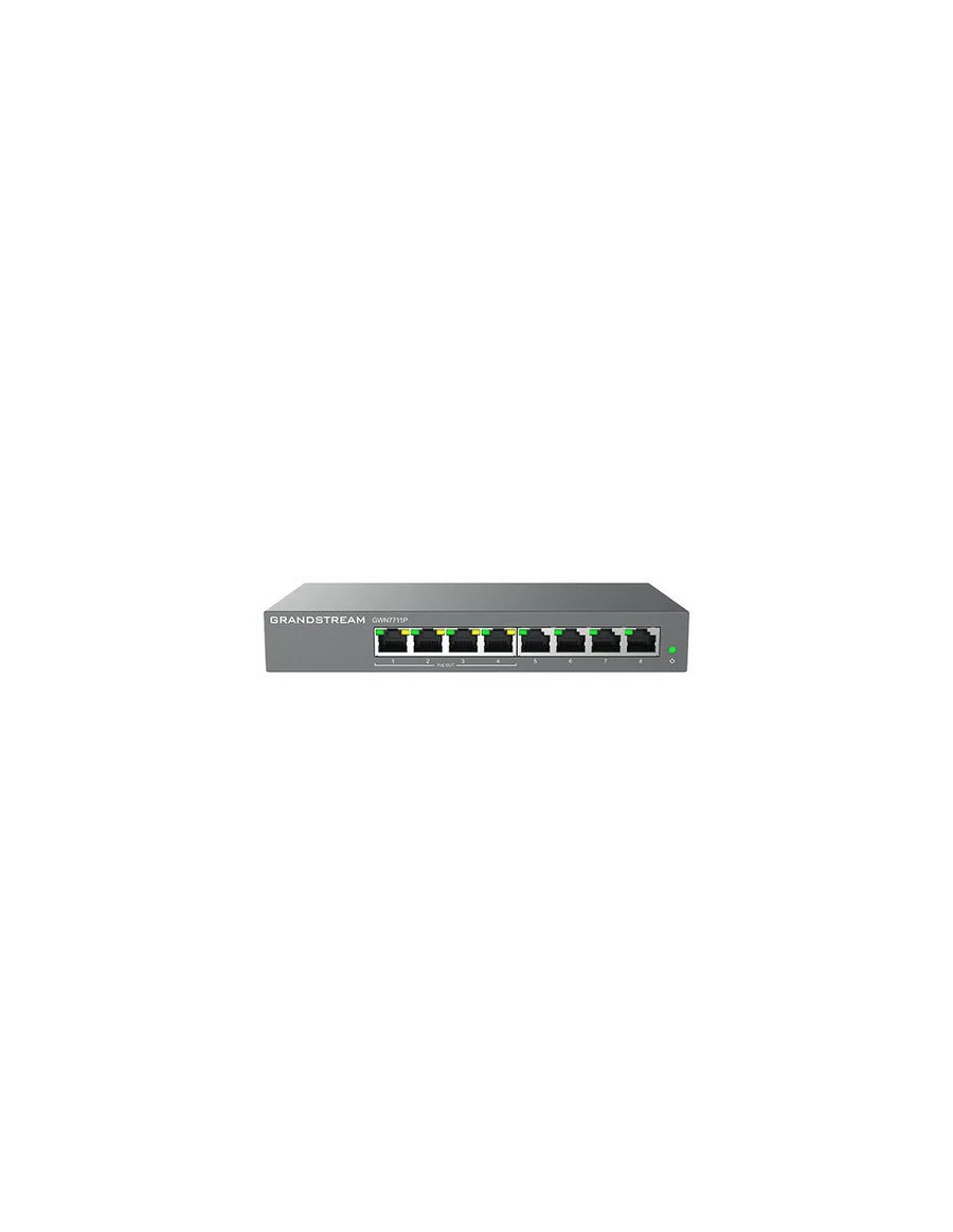 Grandstream Enterprise 8 port Lite Cloud Managed GbE PoE Switch | GWN7711P