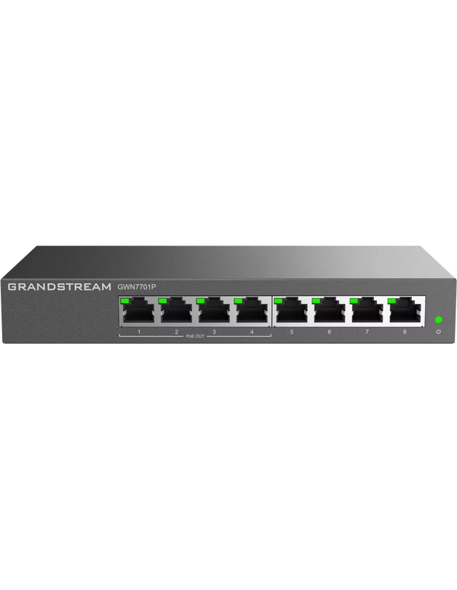 Grandstream Enterprise 8 port Unmanaged GbE PoE Switch 60W | GWN7701P