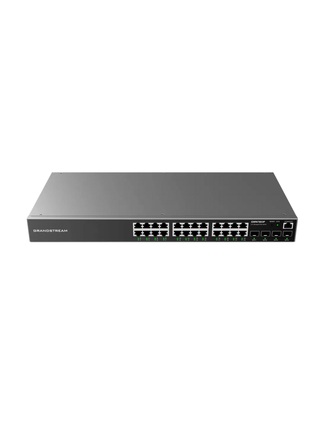 Grandstream Enterprise L2 24 port Managed GbE PoE+ Switch 370W | GWN7803P