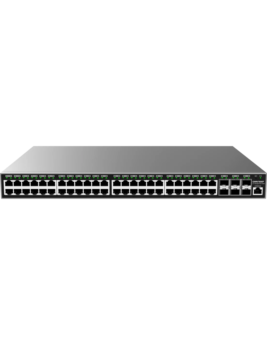 Grandstream Enterprise L2 48 port Managed GbE PoE+ Switch 400W | GWN7806P
