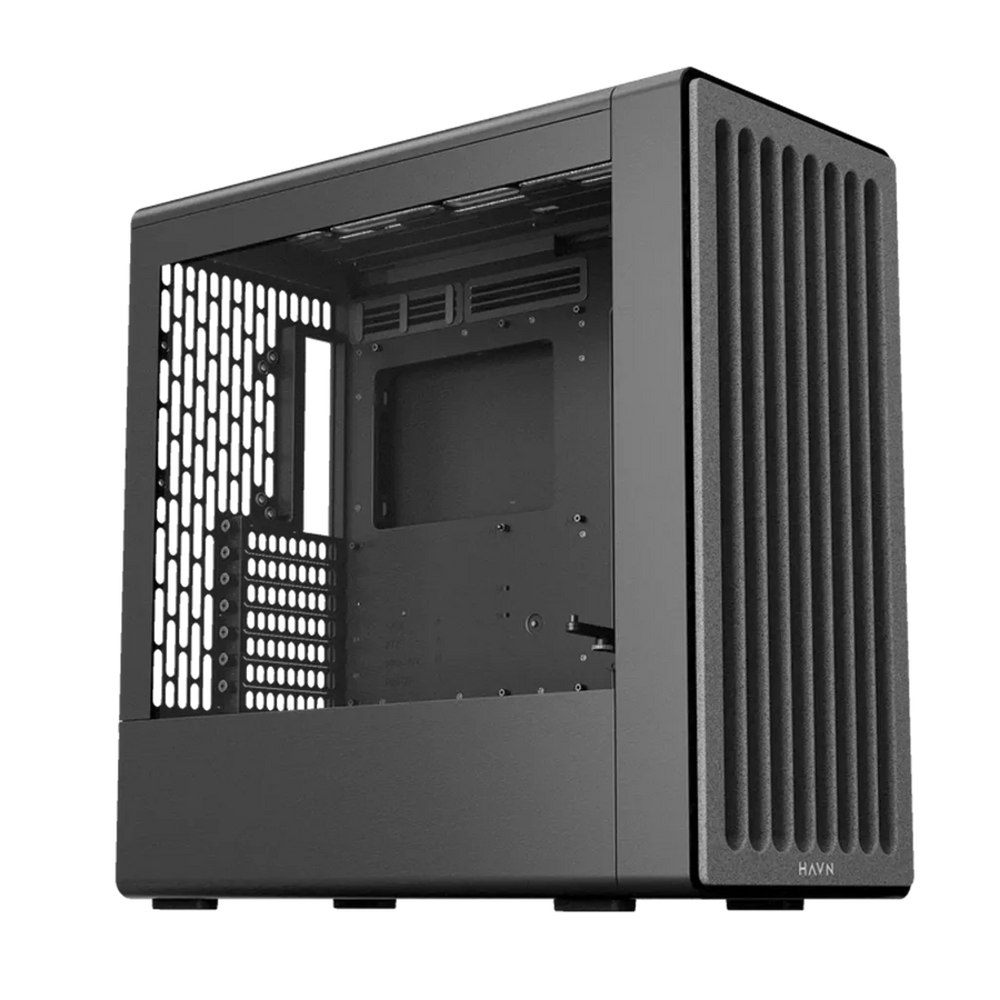HAVN BF 360 E-ATX Mid Tower Gaming PC Case Black Tempered Glass GPU Air Guide