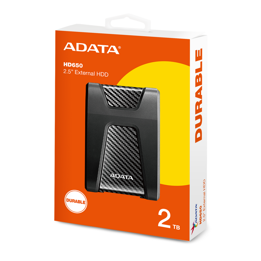 ADATA USB3.2 – 2TB EXT HDD DURABLE BLK
