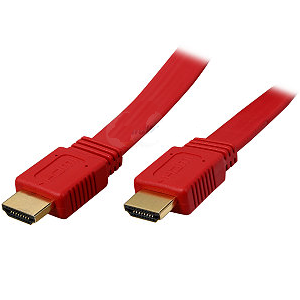 HDMI M-M 25M (VER 1.4) Red Flat