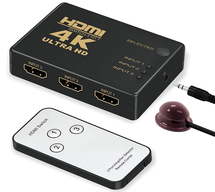 3 Port HDMI Switch with IR