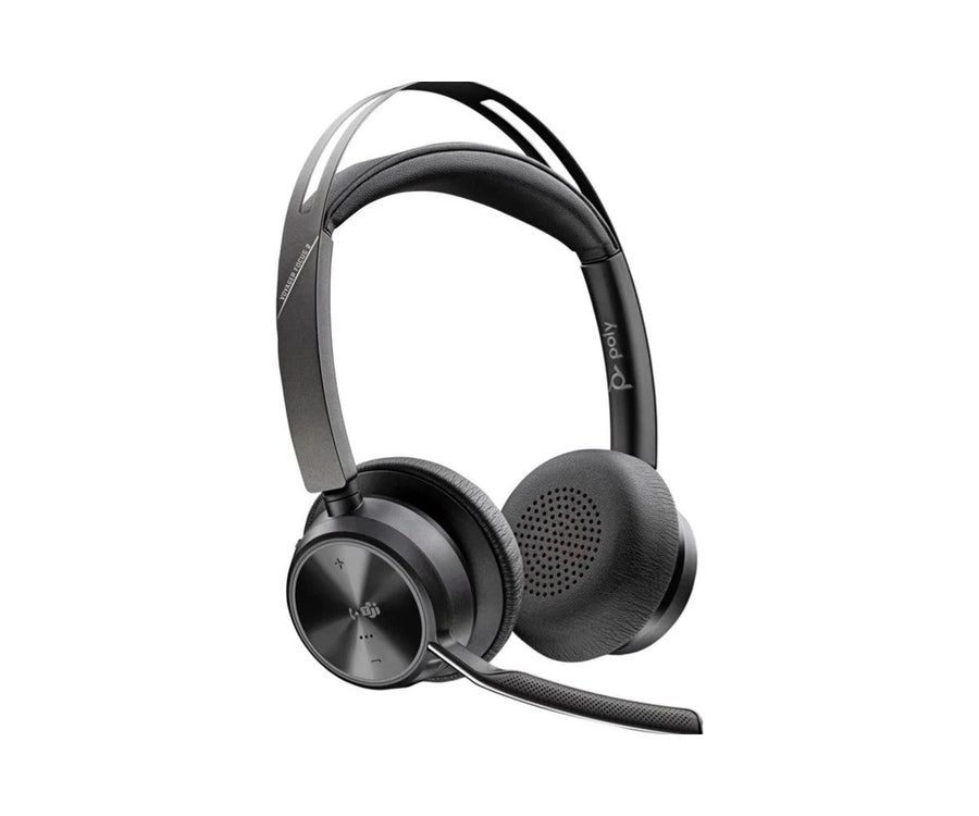 HP Accesories Poly Voyager Focus 2 Microsoft Teams Certified USB C C Headset +USB C/A Adapter +Charging Stand
