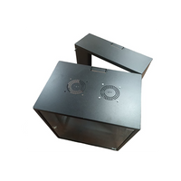 Zone Lite 9U 400+200mm Swing Frame Black Wall Mount Cabinet