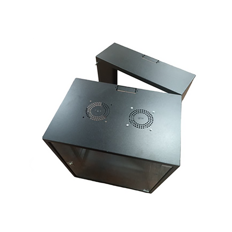 Zone Lite 9U 400+200mm Swing Frame Black Wall Mount Cabinet