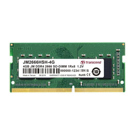 Transcend 4GB DDR4 2666MHz SO-DIMM 1RX8 512MX8 CL19 1.2V