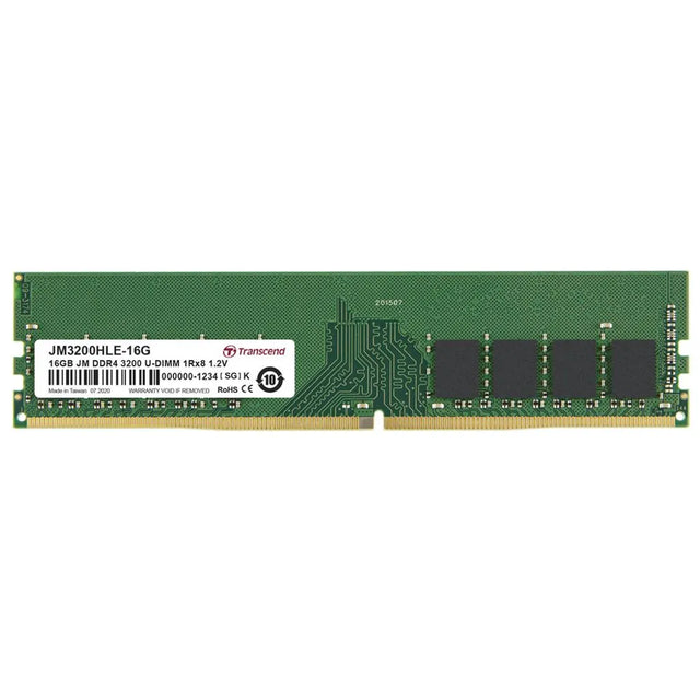 Transcend JetRam 16GB DDR4-3200 288-pin Unbuffered DIMM Desktop Memory