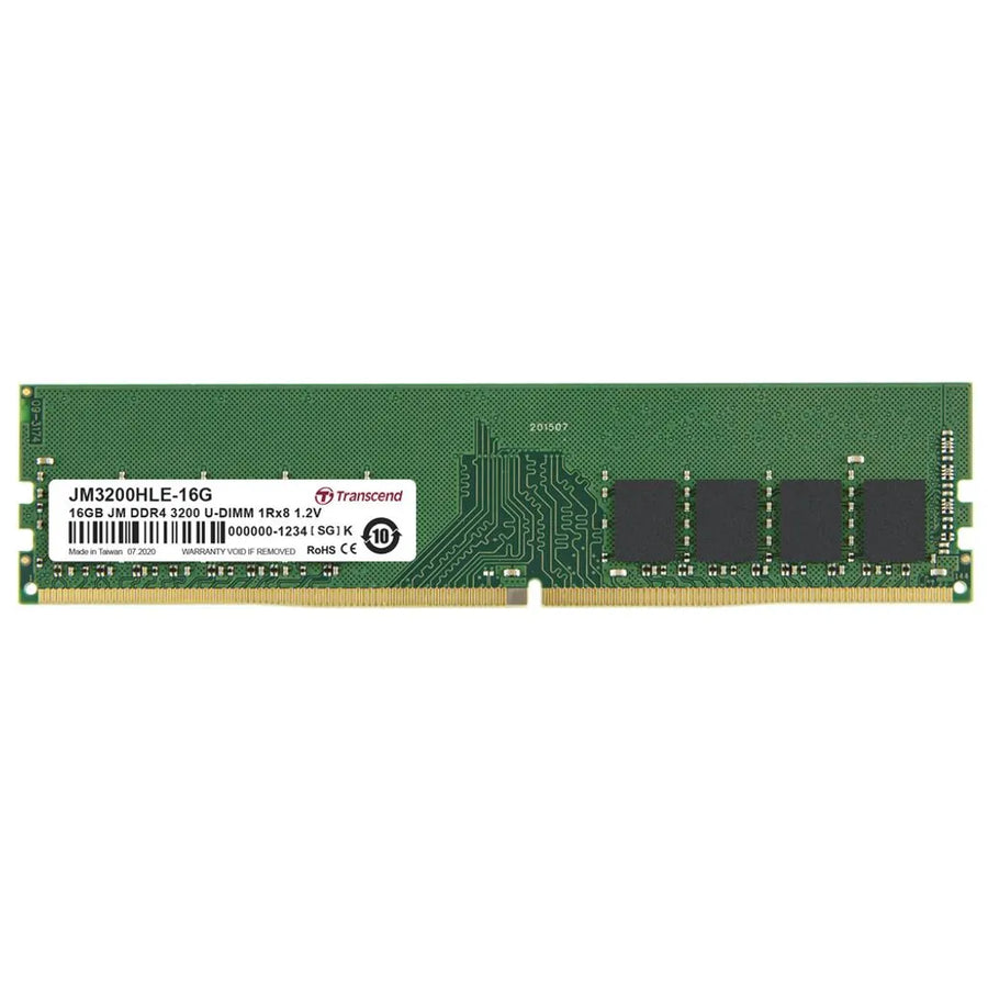 Transcend JetRam 16GB DDR4-3200 288-pin Unbuffered DIMM Desktop Memory