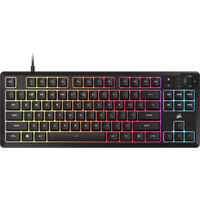 Corsair K55 Core TKL RGB Gaming Keyboard Tenkeyless Membrane 1000Hz Spill Resistant NA Layout