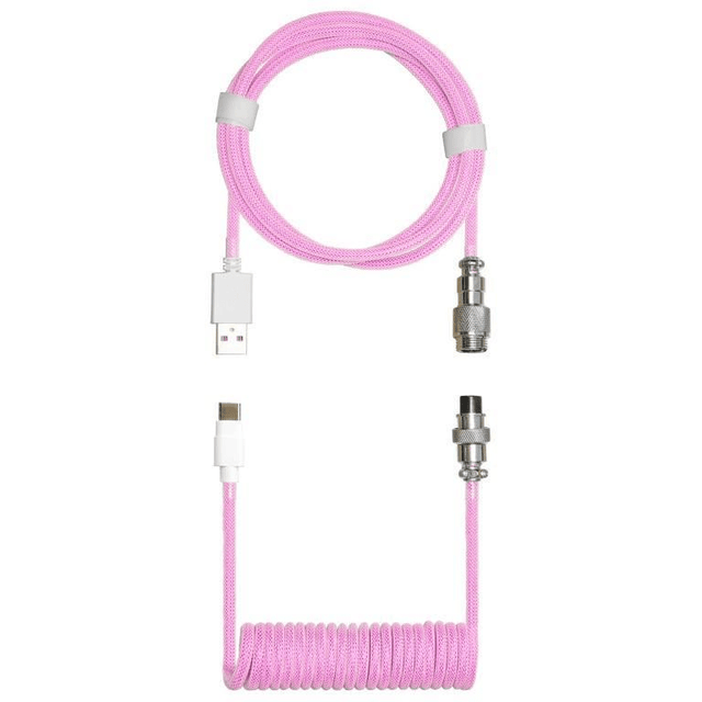 Cooler Master KB Coiled Cable; Double-Sleeved; Magenta; Type C