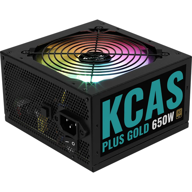Aerocool KCAS Plus Gold 650W 80 PLUS Gold ARGB Non-Modular ATX Power Supply
