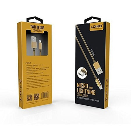 Ldnio Charging & Data Cable 2 in 1