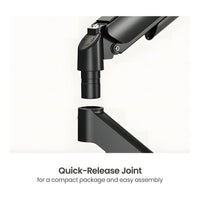RCT Dual Gas Spring Monitor Arm 17 to 32-inch VESA 75x75 100x100 up to 9kg per Screen Clamp and Grommet Mount - Image 4