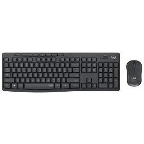 Logitech MK295 Silent Wireless Keyboard and Mouse Combo Full-Size USB (Graphite)