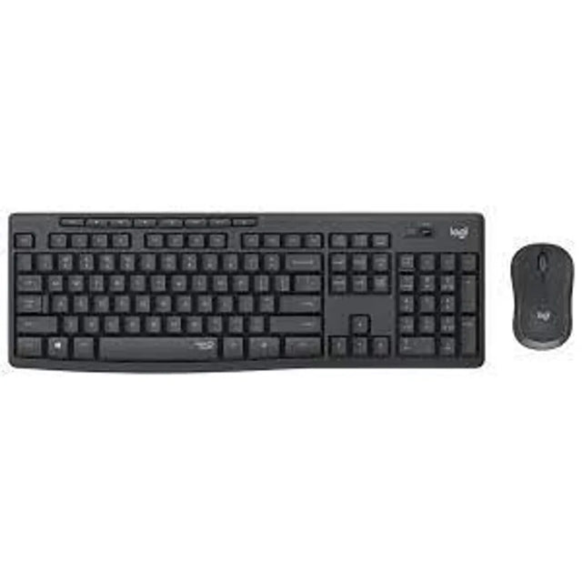 Logitech MK295 Silent Wireless Keyboard and Mouse Combo Full-Size USB (Graphite)
