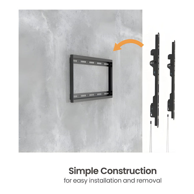 RCT Slim Tilt TV Wall Mount 32 to 75-inch 75kg Capacity 8 Degree Tilt VESA Compatible Black