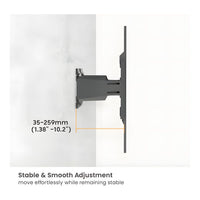 RCT Ultra-Slim Full-Motion TV Wall Mount 50 to 100-inch 65kg Capacity Tilt Swivel Extend Retract Cable - Image 2