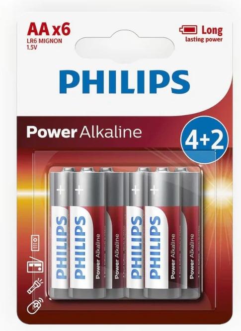 Philips Power Alkaline AA X6