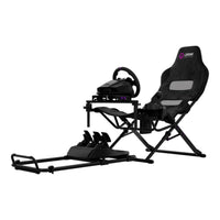 LORGAR FLEX RAF1, Sim Racing Cockpit Advanced, Foldable, 150x72x113 cm-playing, 38x72x126cm-folded, Black