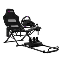 LORGAR FLEX RAF1, Sim Racing Cockpit Advanced, Foldable, 150x72x113 cm-playing, 38x72x126cm-folded, Black - Image 4